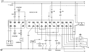 Автомобильная сигнализация BOSCH BLOCTRONIC IR схема подключения